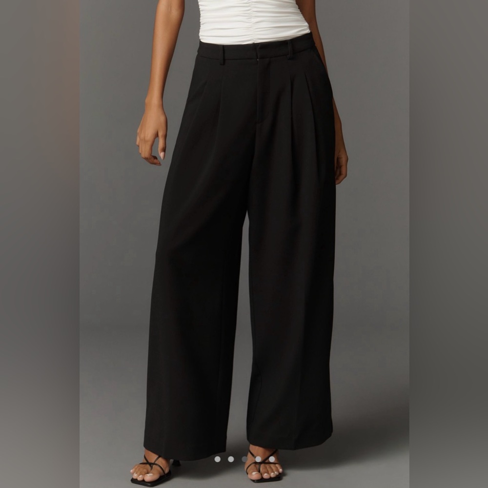 Maeve by Anthropologie Black Wide Leg Pant